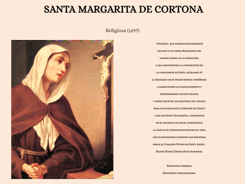 SANTA MARGARITA DE CORTONA